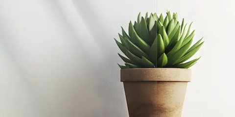 Vergleich der Verglasung: links durchsichtiges Float klar -Glas, das den klaren Blick auf die Pflanze zeigt, rechts die Pflanze ohne jegliche Verglasung.